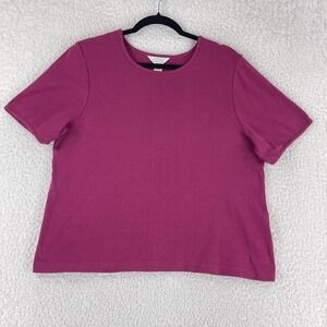 CJ Banks Basic Crew Neck‎ T-Shirt Womens Short Sleeve Knit Pullover Size 14W